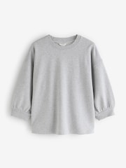 Hush Grey Cropped Sleeve Sweatshirt - Image 2 of 2