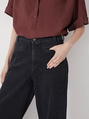 Hush Black Short Rowan Welt Pocket Flared Jeans - Image 3 of 5