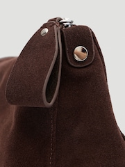 Hush Brown Zippy Crescent Leather Cross-Body Bag - Image 5 of 6