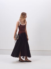 Hush Purple Millie Godet Maxi Skirt - Image 1 of 1