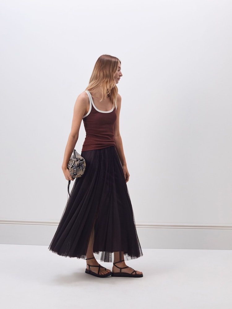 Hush Purple Millie Godet Maxi Skirt - Image 1 of 1