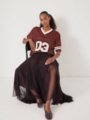 Hush Purple Millie Godet Maxi Skirt - Image 6 of 7