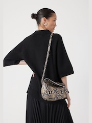 Hush Animal Zippy Crescent Leather Cross-Body Bag - Image 1 of 6