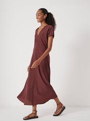 Vestido longo com decote em V e fluxo de ar Hush Grace - Imagem 2 de 6