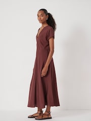 Vestido longo com decote em V e fluxo de ar Hush Grace - Imagem 3 de 6