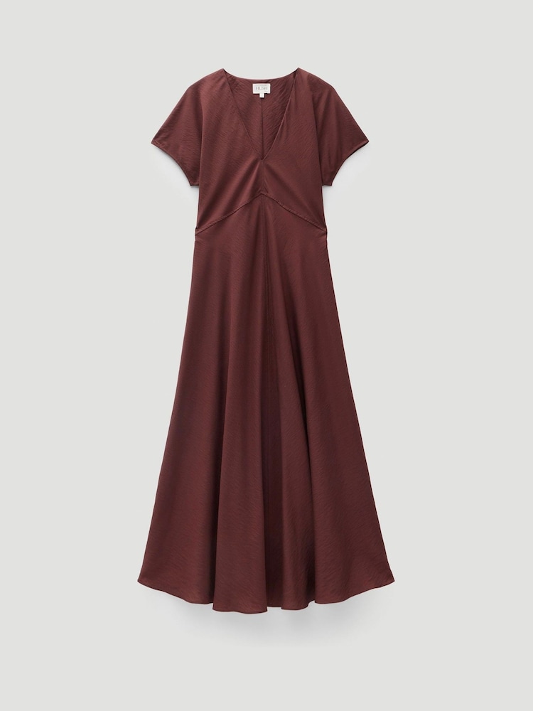 Vestido longo com decote em V e fluxo de ar Hush Grace - Imagem 6 de 6