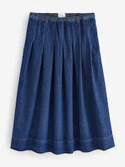 Hush Ivy Pleated Denim Midi Skirt - Imagem 2 de 6