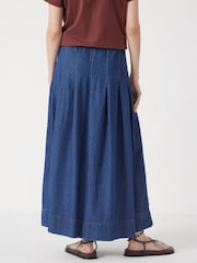 Hush Ivy Pleated Denim Midi Skirt - Imagem 5 de 6