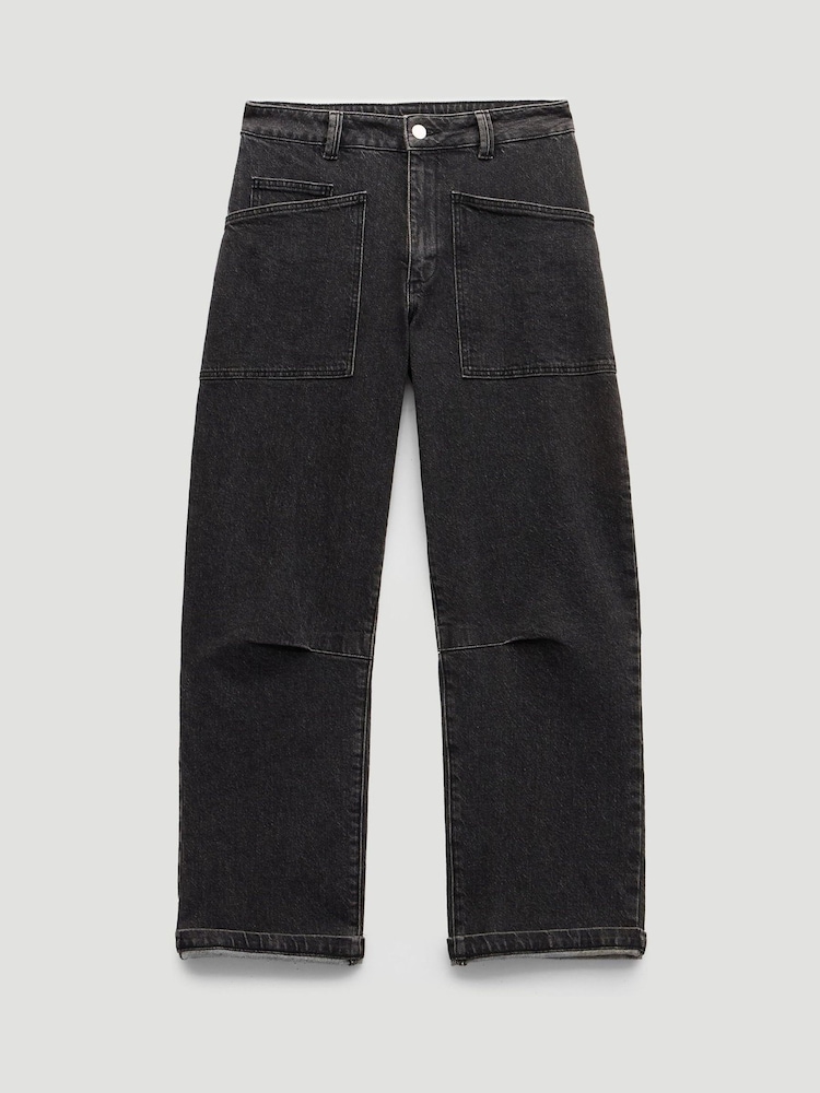 Hush Black Cordi Barrel Leg Jeans - Image 7 of 7