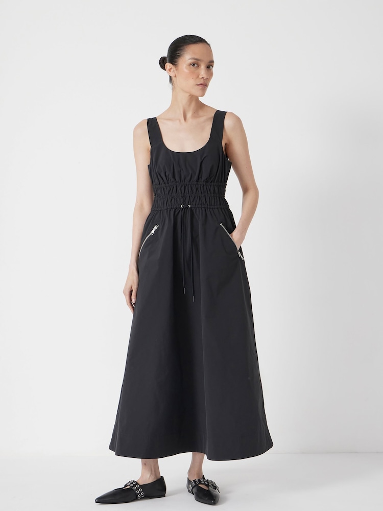 Hush Technical Gathered Midi Dress - Imagem 1 de 6