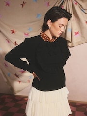 Cath Kidston Black Knitted Heart Crew Neck Jumper - Image 1 of 8