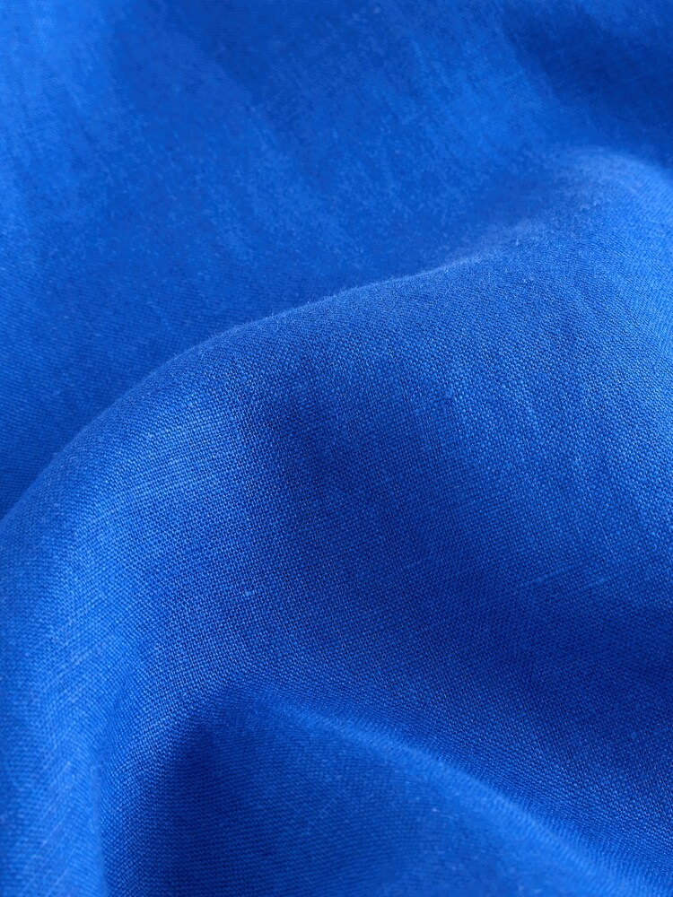 Blue Long Sleeve Linen Shirt - Image 8 of 8