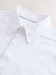 Blanc - Manches longues - Chemise Oxford légère à poche - Image 7 de 9