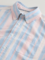 Blue/Pink Stripe Oxford Long Sleeve Shirt - Image 8 of 9