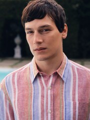 Multi Stripe Long Sleeve Linen Shirt - Image 3 of 8