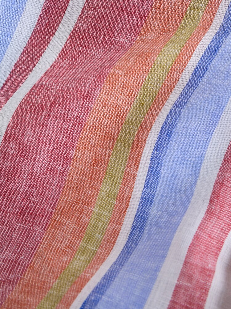 Multi Stripe Long Sleeve Linen Shirt - Image 8 of 8