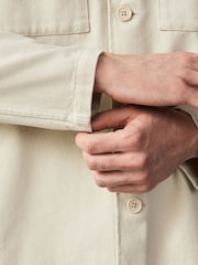 بيج فاتح - Washed Twill Shacket - صورة 5 من 9