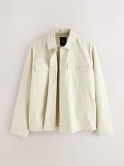 بيج فاتح - Washed Twill Shacket - صورة 7 من 9