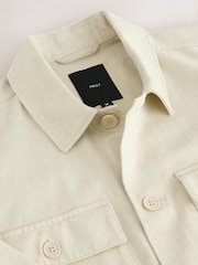 بيج فاتح - Washed Twill Shacket - صورة 9 من 9