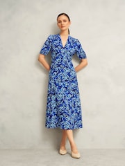 Hobbs Blue Petite Sidonie Dress - Image 1 of 4