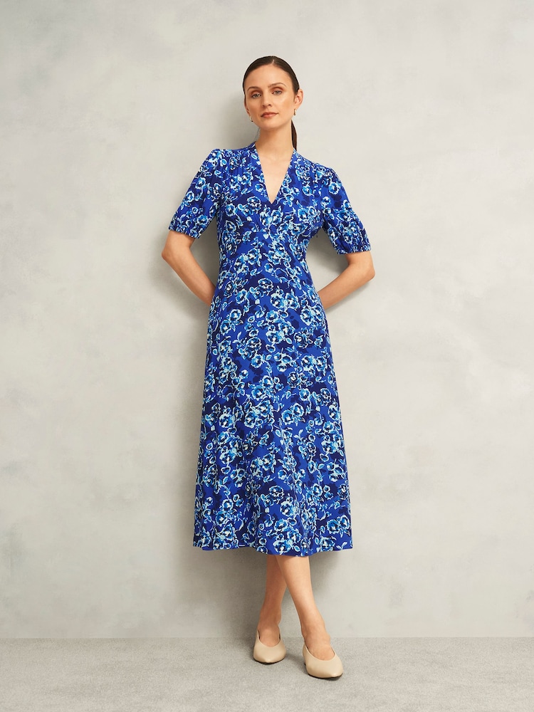 Hobbs Blue Petite Sidonie Dress - Image 1 of 4