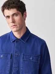 أزرق نيلي - Washed Twill Shacket - صورة 4 من 4