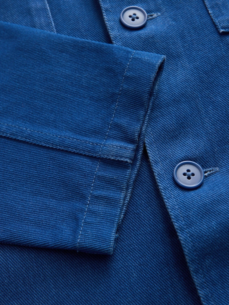 Asul na Indigo - Washed Twill Shacket - Larawan 6 ng 6