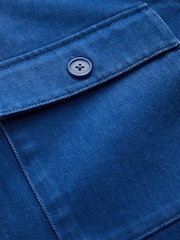 Blue Indigo Washed Twill Shacket - Image 8 of 9