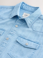 Bleach Denim Western Styling Long Sleeve Shirt - Image 8 of 9