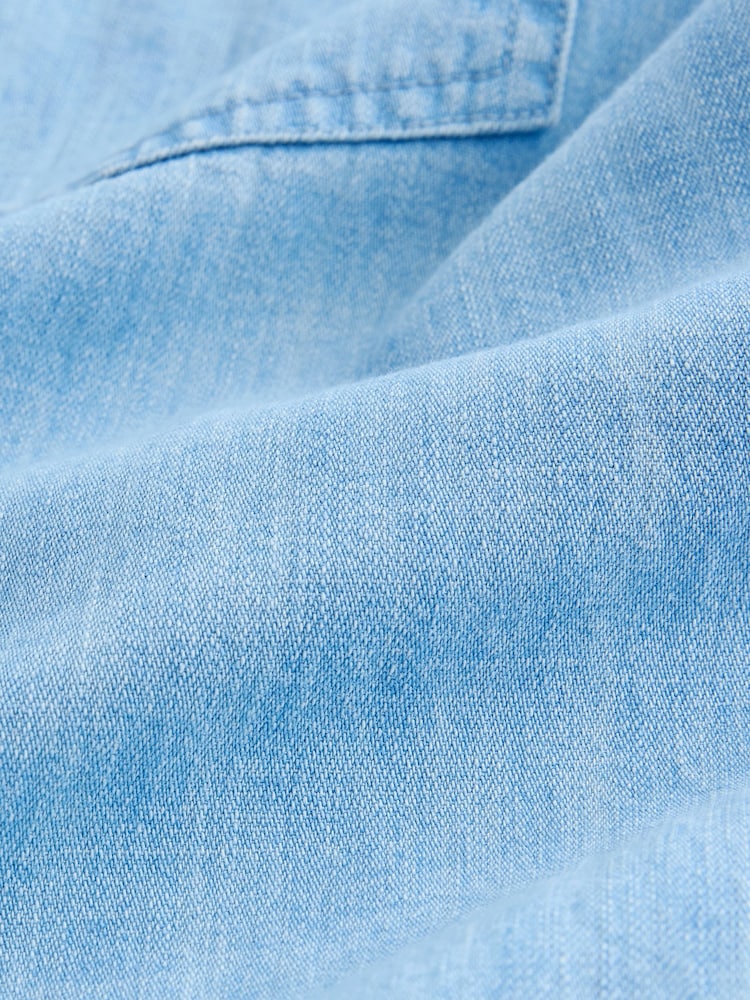 Bleach Denim Western Styling Long Sleeve Shirt - Image 9 of 9