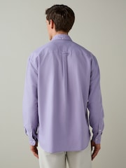 Lilac Purple Long Sleeve Lightweight Pocket Oxford  Shirt - Image 3 of 7