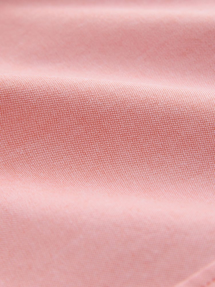 Coral Pink Long Sleeve Lightweight Pocket Oxford  Shirt - Image 8 of 8