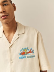 Ecru Keith Haring Print Short Sleeve Shirt - Image 5 of 10