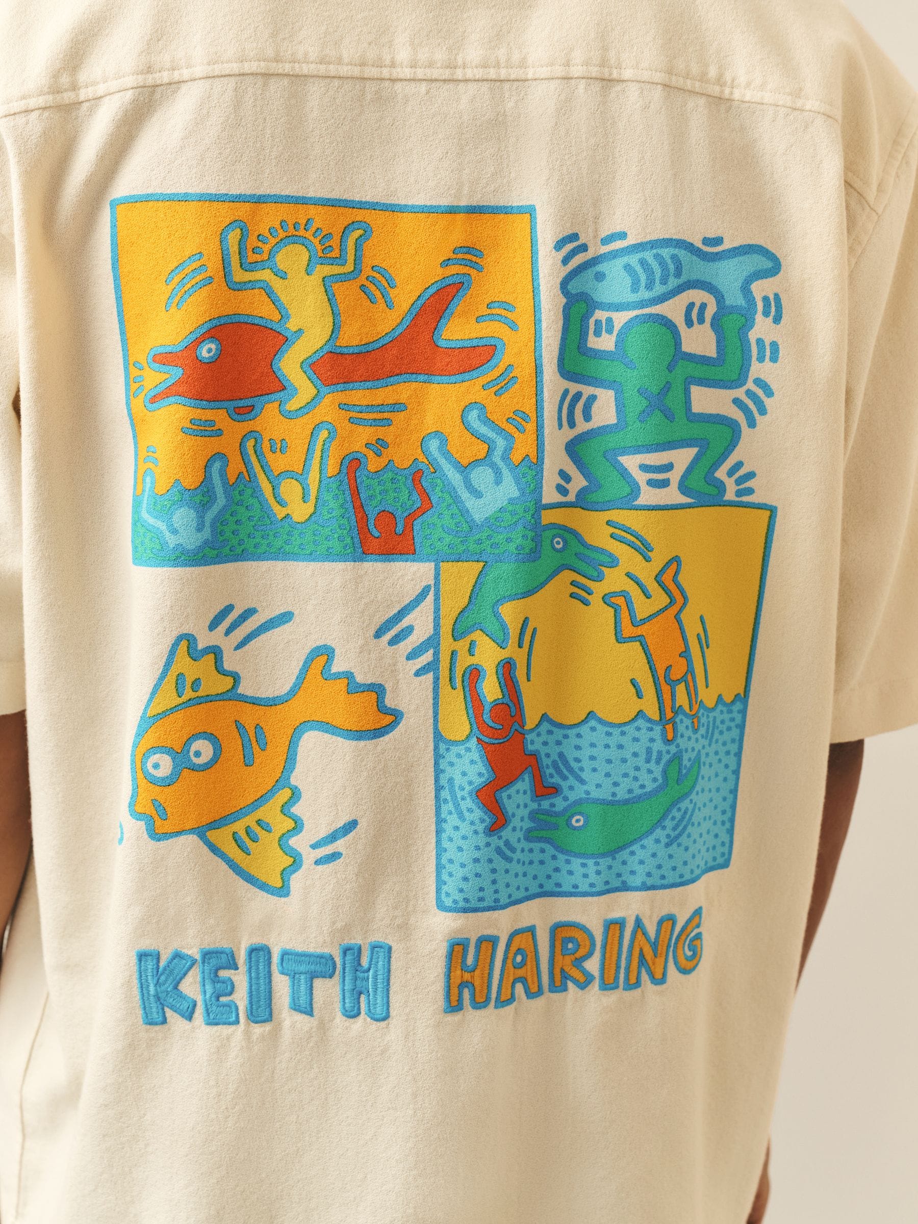 Comprar Ecru Keith Haring - Camisa de manga curta com estampado e