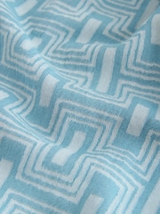 Blue Geometric Print Short Sleeve Shirt - Image 8 of 8