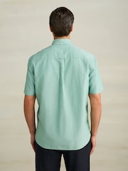 Green Short Sleeve Lightweight Pocket Oxford  Shirt - Image 2 of 7