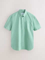 Green Short Sleeve Lightweight Pocket Oxford  Shirt - Image 5 of 7