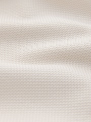 Ecru Textured Pique Trident Short Sleeve Shirt - Image 7 of 7