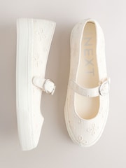 White Forever Comfort® Canvas Mary Jane Shoes - Image 1 of 3