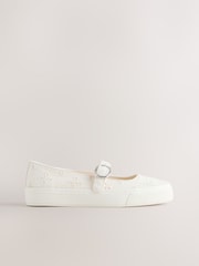 White Forever Comfort® Canvas Mary Jane Shoes - Image 2 of 3