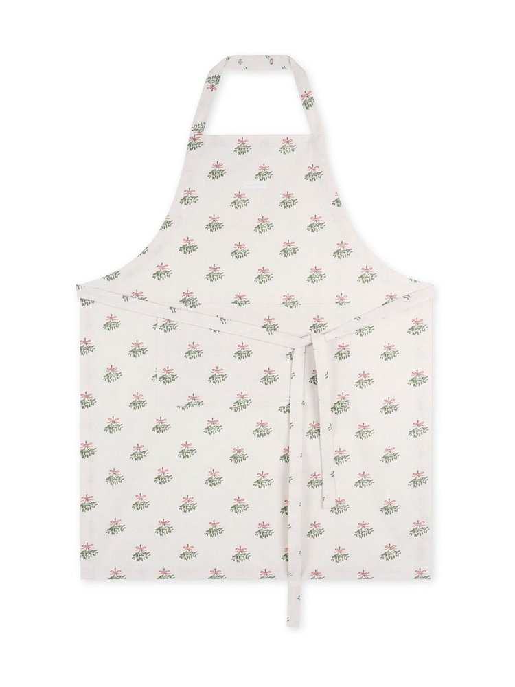 Sophie Allport Grey Blue Mistletoe Apron - Image 3 of 3 Sophie Allport Grey Blue Mistletoe Apron - Image 3 of 3
