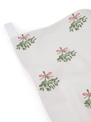 Sophie Allport Off White Mistletoe Tea Towel - Image 2 of 2