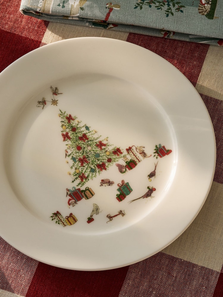 Sophie Allport White Cosy Christmas China Side Plate - Image 2 of 4