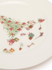 Sophie Allport White Cosy Christmas China Side Plate - Image 4 of 4
