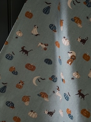 Sophie Allport Soft Teal Paws & Pumpkins Tea Towel - Image 2 of 3