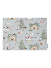 Sophie Allport Set of 2 Grey Blue Cosy Christmas Washable Placemats - Image 3 of 3