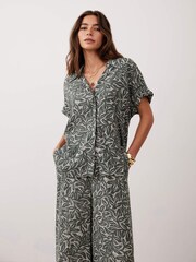 Mint Velvet Green Green Leaf Print Shirt - Image 4 of 7