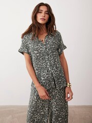 Mint Velvet Green Green Leaf Print Shirt - Image 5 of 7