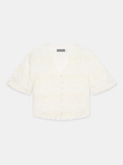 Mint Velvet Cream Embroidered Detail Top - Imagen 7 de 8