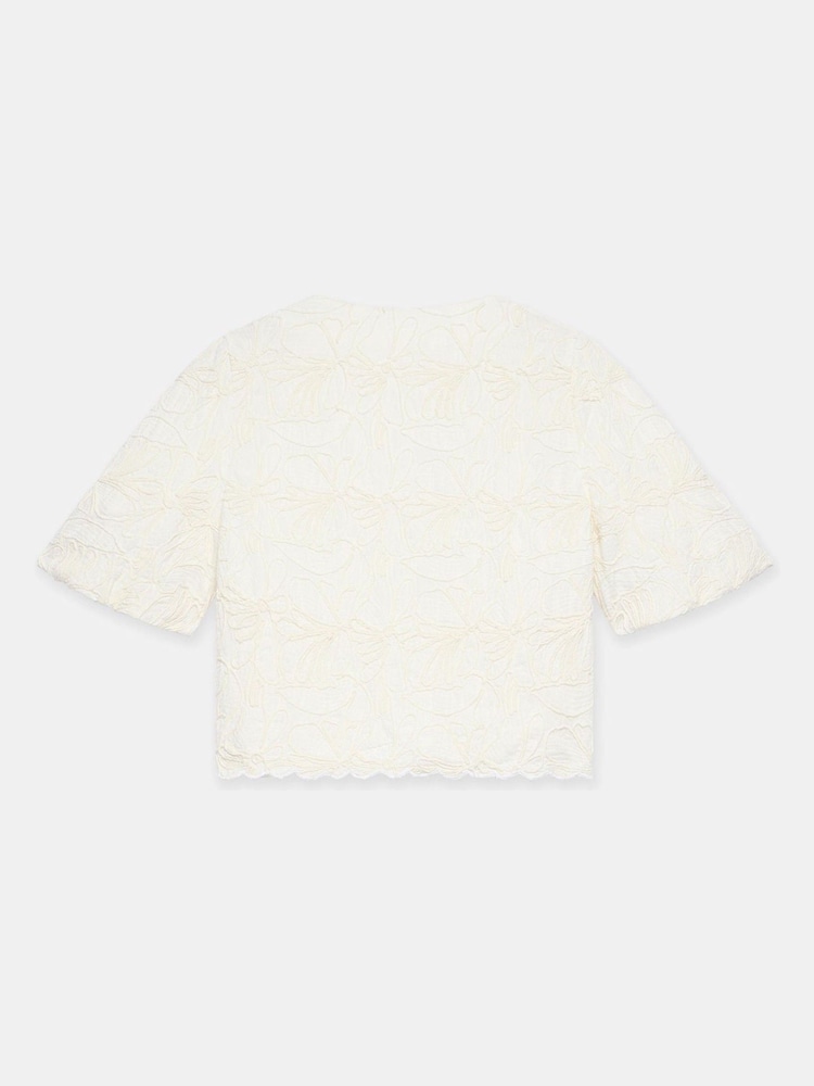 Mint Velvet Cream Embroidered Detail Top - Imagen 8 de 8